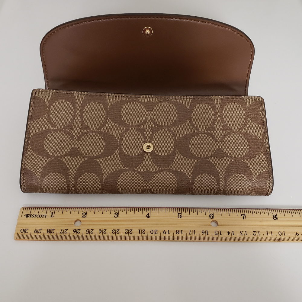 Coach Signature PVC Slim Envelope Wallet - Picture 6 of 8